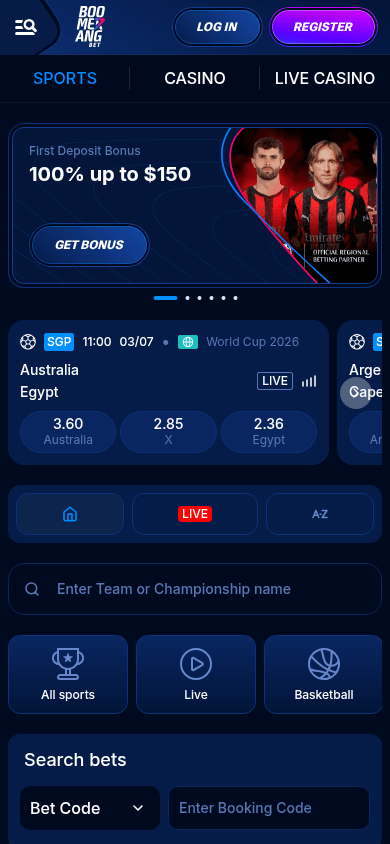 Boomerang Bet mobile
