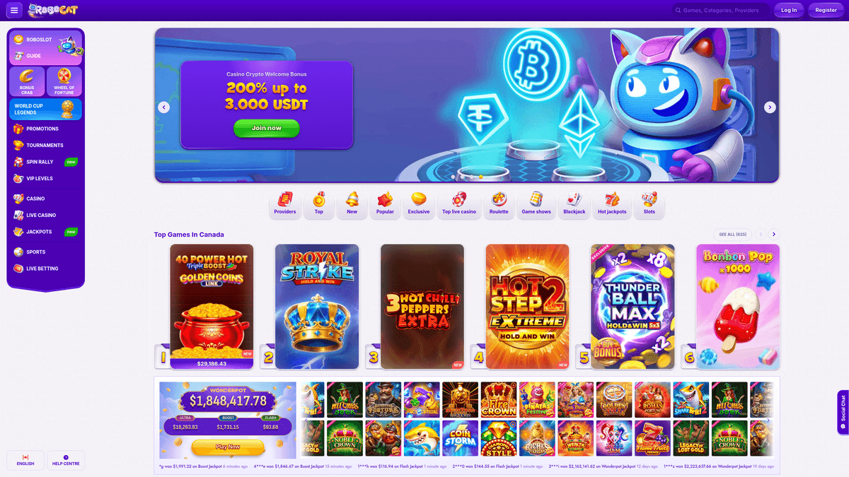 Robocat bonuses & promotions
